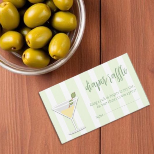 Tini One Baby Shower Diaper Raffle Begleitkarte
