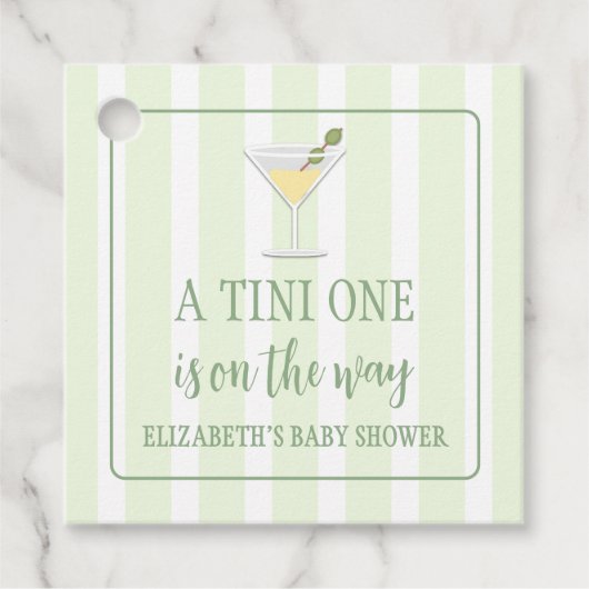 Tini One Baby Shower Geschenkanhänger (Vorderseite)