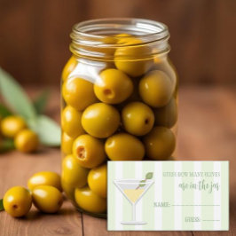 Tini One Baby Shower Guess How Many Olives Begleitkarte
