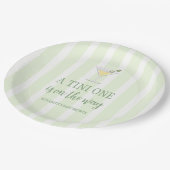 Tini One Baby Shower Pappteller (Schrägansicht)