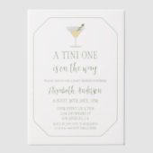 Tini One Baby Shower Pergament Einladungen (Vorderseite)