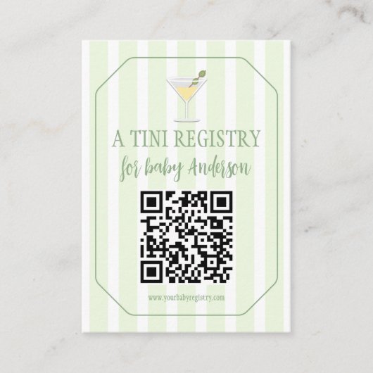 Tini One Baby Shower Registry Begleitkarte (Vorderseite)