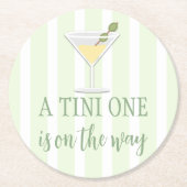 Tini One Baby Shower Runder Pappuntersetzer (Vorderseite)