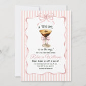 Tini One Bow Coffee Espresso Martini Baby Shower Einladung (Vorderseite)