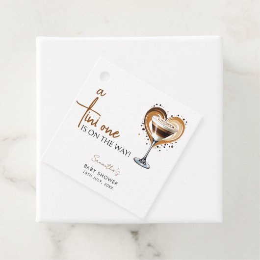 Tini One Espresso Martini Babydusche Geschenkanhänger (Beispiel)