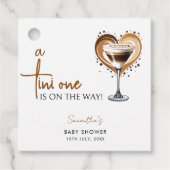 Tini One Espresso Martini Babydusche Geschenkanhänger (Vorderseite)