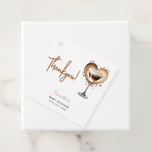 Tini One Espresso Martini Babydusche Geschenkanhänger (Beispiel)