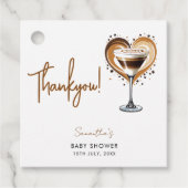Tini One Espresso Martini Babydusche Geschenkanhänger (Vorderseite)
