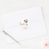 Tini One Espresso Martini Babydusche Quadratischer Aufkleber (Umschlag)