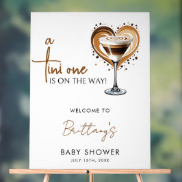 Tini One Espresso Martini Babydusche Willkommen Acrylschild