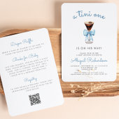 Tini One Espresso Martini QR Code Babydusche Einladung