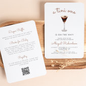 Tini One Espresso Martini QR Code Babydusche Einladung