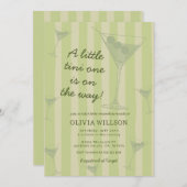  Tini One Is On The Way Martini Baby Shower  Einladung (Vorne/Hinten)