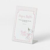 Tini One ist auf dem Weg Diaper Raffle-Zeichen Sockelschild (Vorderseite)