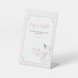 Tini One ist auf dem Weg Diaper Raffle-Zeichen Sockelschild