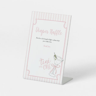 Tini One ist auf dem Weg Diaper Raffle-Zeichen Sockelschild