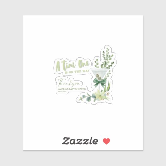 Tini one ist auf dem Weg geschlechtsneutrale Babyd Aufkleber (Blatt)