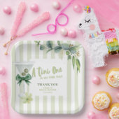 Tini one ist auf dem Weg Martini Baby Dusche Pappteller (Party)