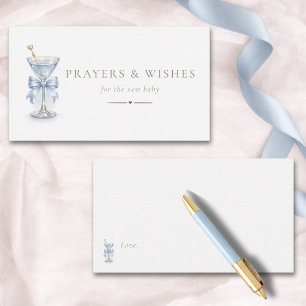 Tini One Martini Blau Baby Shower Gebete Für Baby Begleitkarte