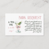 Tini One Martini Bow Girl Book for Baby Shower Begleitkarte (Vorderseite)