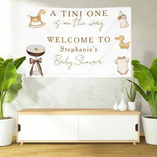 Tini One On The Way Espresso Martini Babyparty Banner