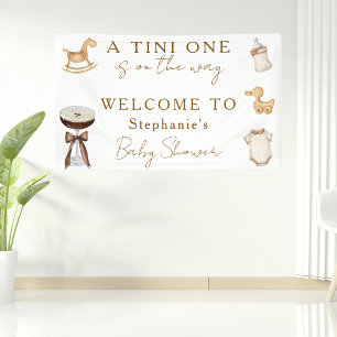 Tini One On The Way Espresso Martini Babyparty Banner