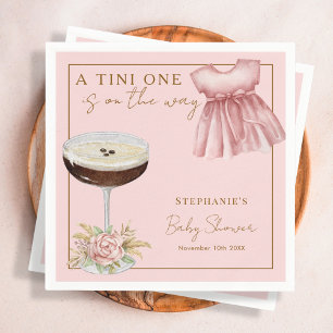 Tini One Pink Espresso Martini Girl Baby Shower Serviette
