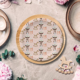 Tini One Pink Espresso Martini Girl Babydusche Pappteller