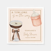 Tini One Pink Espresso Martini Girl Babydusche Serviette (Vorderseite)