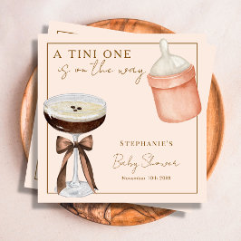 Tini One Pink Espresso Martini Girl Babydusche Serviette