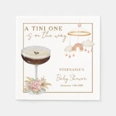 Tini One Pink Espresso Martini Girl Babydusche Serviette (Vorderseite)