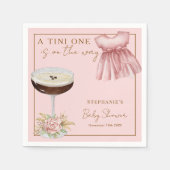 Tini One Pink Espresso Martini Girl Babydusche Serviette (Vorderseite)