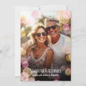 Tini Pickleball Boho Martini Bridal Couples Dusche Einladung (Rückseite)