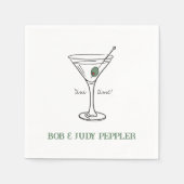 "tini time Personalisiert Paper Cocktail Napkins Serviette (Vorderseite)