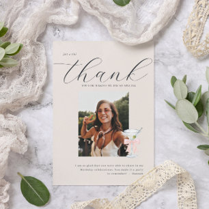 Tini Vielen Dank Martini Themed Foto Dankeskarte