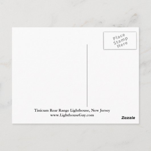 Tinicum Rear Range Lighthouse, New Jersey Postkarte (Rückseite)