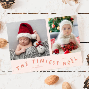 Tiniest Weihnachten Peach Holiday Geburtsankündigu