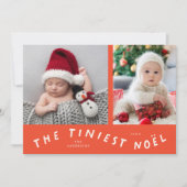 Tiniest Weihnachten Retro Red Holiday Geburtserklä (Vorderseite)