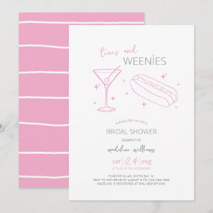 Tinis und Weenies Vintage-Brautjungfernparty Einladung