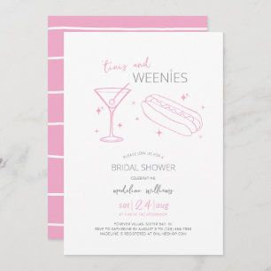 Tinis und Weenies Vintages Brautparty Einladung