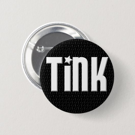 Tink Knopf - Schwarz-Sterne Button (Vorne & Hinten)