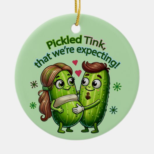 Tink mit Pickle, den wir erwarten Keramik Ornament (Vorne)