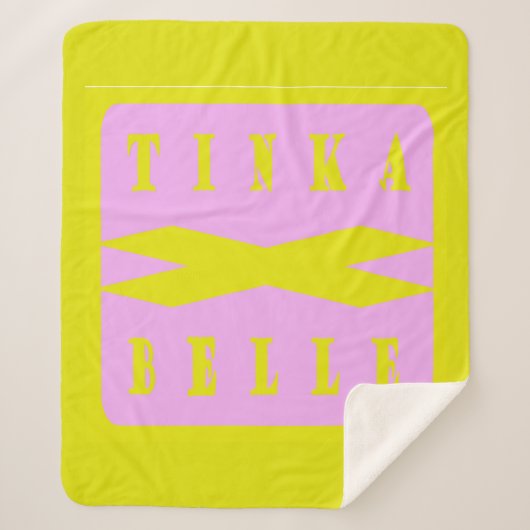 Tinka Belle design cute colors pink lemon Sherpadecke (Vorderseite)