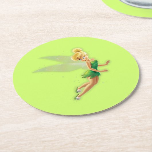 Tinker Bell Paper Coaster Runder Pappuntersetzer (Angewinkelt)