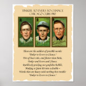 Tinker to Evers to Chance Chicago Cubs 1910 Gedich Poster (Vorne)