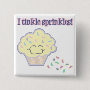 Tinkle Streusel lustiger Cupcake Button