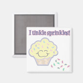 Tinkle Streusel lustiger Cupcake Magnet (Vorderseite/Rückseite)