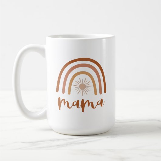 TINLEY Bohemisch Burnt Orange Rainbow Sun Mama Cof Kaffeetasse (Links)