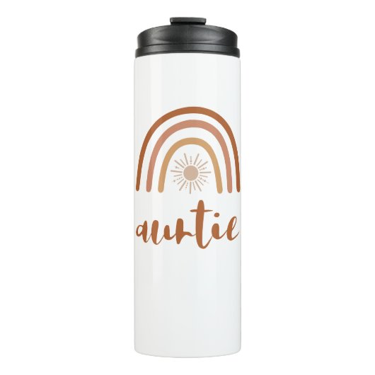 TINLEY Bohemisch Terracotta Rainbow Auntie Thermosbecher (Vorderseite)