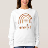 TINLEY Boho Burnt Orange Rainbow Sun Auntie Sweatshirt (Vorderseite)